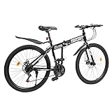 HauTour Klappbar Fahrräder 26 Zoll Fahrrad 21 Gang Mountainbike...