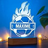 Fußball Lampe personalisiert mit Vornamen Nachtlicht Fußball...