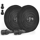 Kottwca Tropfschlauch mit 2 Düsen, 45m(22.5m*2), Perlschlauch für...