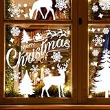 214PCS Weihnachten Fenstersticker, Fensterbilder, Doppelseitige...