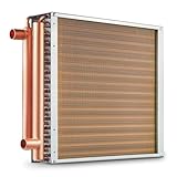 VEVOR Wärmetauscher Wasser-Luft, 40,64 x 40,64 cm mit 3-reihigen 9,53 mm...