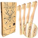 Nature Nerds - Bambus-Zahnbürsten im Set (4er Pack) / Härtegrad:...