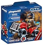 PLAYMOBIL City Action 71090 Feuerwehr-Speed Quad mit Rückzugsmotor,...