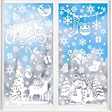 DERAYEE 8 Stücke Fensterbilder, Weihnachten Deko Fenster, Fenster für...