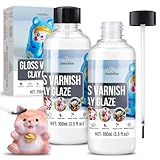 200ml Glasur für Ton Lufttrocknend - Air Dry Clay Glaze, Glanzlack für...