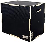 Fitvids 3-in-1 Plyo-Box aus Holz, rutschfest, für Plyometrische Übungen,...