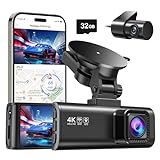 REDTIGER Dashcam Auto Vorne Hinten 4K/2,5K mit GPS WiFi, Dash Cam Auto...