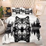 Gumntun Bettdecke 155×220 cm Tiere Wolf, Maschinen Waschbar und...