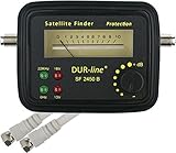 DUR-line® SF 2450 B - Satfinder - Messgerät mit Gummi-Schutzhülle zur...