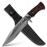 Outdoormesser 31cm – Recurved Klinge im Rambo-Stil mit California-Spitze...