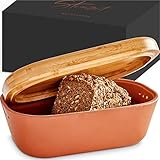 Steinzeit Design Brotkasten - Brotbox aus atmungsaktivem Ton – Brotkasten...