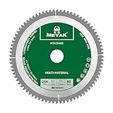 METAK HM Kreissägeblatt 254x30mm 80 Zähne für Aluminium Multi-Material...