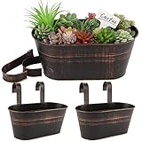 BOFUNX 2pcs Hängetöpfe Set Vintage Pflanztopf Blumentopf Übertopf mit...
