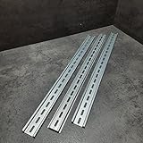 Hutschienen 25-35-50-75-100 cm DIN Schiene 7,5x35mm gelocht Stahl (3 Stück...