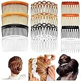 12 Stück Haarkamm zum Stecken, French Combs mit Zähnen, Kunststoff...