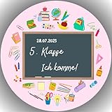 Tortenbild, mit dem Motiv: EINSCHULUNG,Essbares Foto für Torten,...