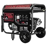 GEARFLOW 3000 Watt Notstromaggregat Stromerzeuger Stromaggregat mit Rädern...