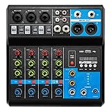 5 Kanal Stereo Sound Mischkonsole, Live Mischpult Professionelles mit USB...