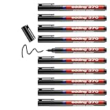 edding 370 Permanentmarker - schwarz - 10 Stifte - feine Rundspitze 1 mm -...