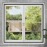 Dryxog Fliegengitter Fenster Insektenschutz mit Klettband Selbstklebend...