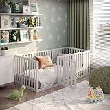 CADANI Teso Kinderbett 90x200 cm Montessori Bodenbett mit Tür &...