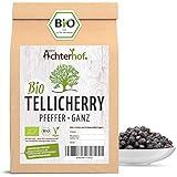 Tellicherry Pfeffer Bio (250g) ganz schwarz vom Achterhof (1. Sorte TGSEB)...