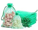 Grün Organzasäckchen 10x15cm, Groß Organza Beutel Geschenkbeutel...