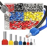 750 Stück Aderendhülsen Set,Zwillingaderendhülsen Set 0,5-10 mm² mit...