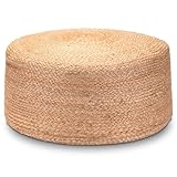 Decorasian Pouf Hocker – Sitzkissen Tatami Kissen geflochten aus Jute –...