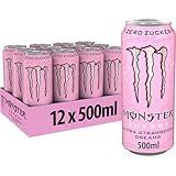 Monster Energy Ultra Strawberry Dreams - koffeinhaltiger Energy-Drink mit...