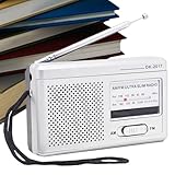 Tragbares Radio, UKW/MW-Radio, kompakt, für draußen und draußen,...