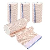 4 Stück Premium Elastische Bandage 10cm Kompressionsbinde Elastikbandage...