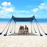 Strandzelt, Sonnenschutz, tragbar, Pop-Up-Strand-Sonnenschutz, 3 x 3 m, LSF...