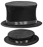 shoperama Samt-Zylinder klappbar Schwarz Damen Herren Gr. 57-60 Chapeau...