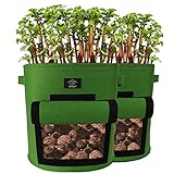 Laxllent Pflanzen Tasche,Kartoffel Pflanzsack,Dauerhaft Atmungsaktiv Beutel...