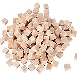 200 Stück Holzwürfel 10mm Blanko Deko Bastelmaterial Quadrat Natur zum...