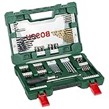 Bosch 91tlg. Titanium-Bohrer- und Bit Set V-Line (für Holz, Stein und...