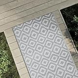 Tidyard Outdoor-Teppich Bambusmatte Wohnzimmerteppich Badezimmerteppich...