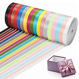 Polyester Satinband 18 Farben 10 mm x 22 m,Schleifenband Geschenkband...