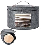 Rierousy Hutschachtel Rund Grey - Foldable Hat Storage Boxes Fabric with...