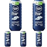 NIVEA MEN Protect & Care Duschgel, pH-hautneutrale Pflegedusche für...