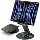 Tablet Ständer, OMOTON 360° Schwenkbarer Drehbarer Tablet-Ständer für...