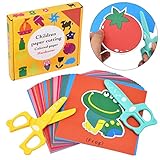 DealKits Kinder Papierschnitt Set, 2 Stück Kinder Sicherheit Schere + 48...