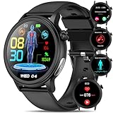 YYKY Runde Damen-Smartwatch mit EKG/Harnsäure/Lipiden,1,39 Zoll kleine...