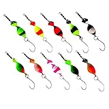 Twist Spoons gedrehter Forellenblinker NEUHEIT UV Aktiv 10er Set 2,8g 4g...