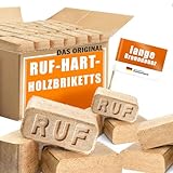 Holzbrikett, RUF Hartholzbriketts 30 kg Buche/Eiche – Premium Brikett...