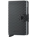 SECRID Portafoglio Miniwallte Cubic Mcu Nero Black/Titanium Profondità 2.1...