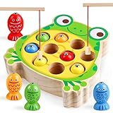 Montessori Holzspielzeug,Spielzeug ab 2 3 4 Jahre Magnet-Angelspielzeug...