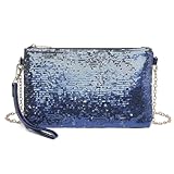Miss Lulu Damen Fashion Pailletten Tasche Mini Clutch kleine Damen...