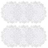 Jeffdad 6 Stück Kleine Handgehäkelte Deckchen, 6 Zoll Runde Spitze...